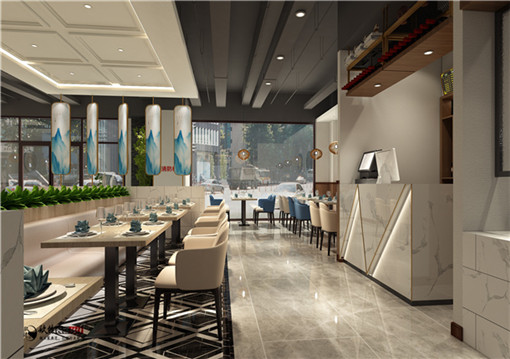银川伊里乡餐厅装修设计|现代设计手法打造休闲空间