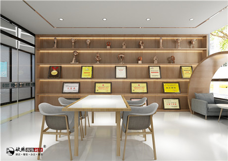 银川秦蕊营业厅办公室装修设计|洁净大方的高级质感空间