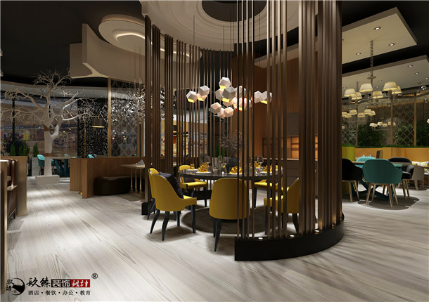 银川鸿记煌餐厅设计|在灯光照耀下突显餐厅的主题