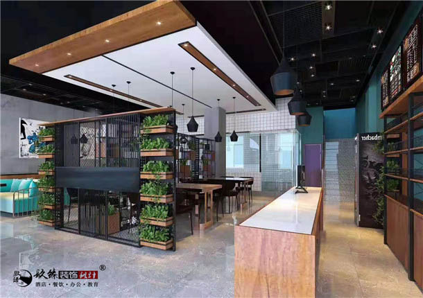 银川雅食餐厅设计|提升了店内整洁感和高品质