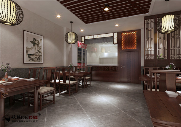 银川丰府餐厅设计|整体风格的掌握上继承我们中式文化的审美观