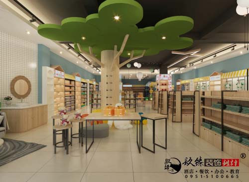银川母婴店装修设计案例分享，有爱高品质的母婴空间
