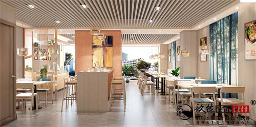 银川新中式面馆餐厅设计方案鉴赏|简约餐厅设计，一碗面的烟火气