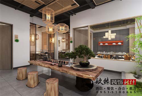 银川凯汇嘉华餐厅设计方案鉴赏|银川餐厅设计装修公司推荐